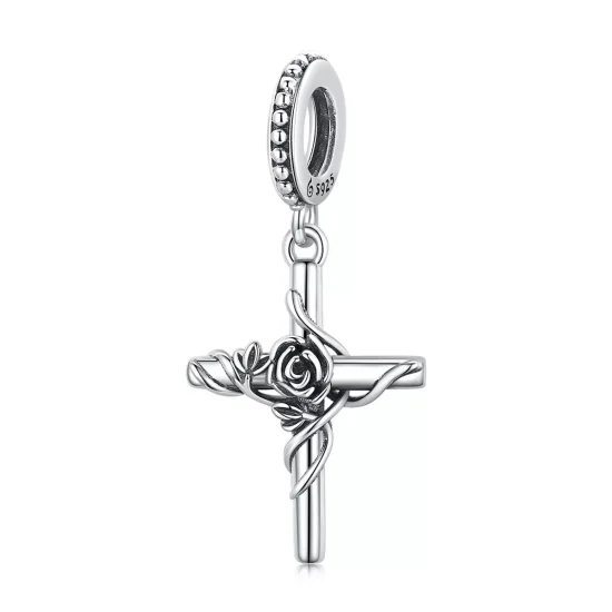 (immagine per) Charm Pendente tipo Pandora Rosacroce - BSC526