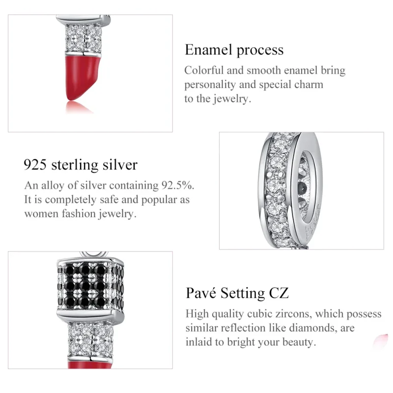 (immagine per) Charm Pendente tipo Pandora Rossetto - SCC1392 - Visualizza 5