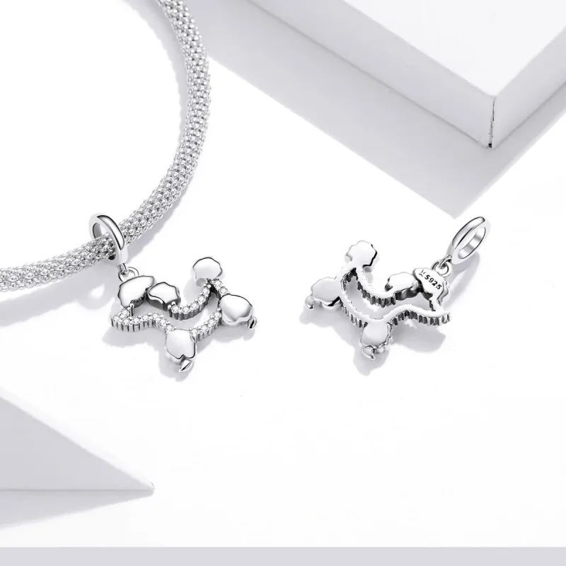 (immagine per) Charm Pendente tipo Pandora Sagoma di barboncino - SCC1681 - Visualizza 4