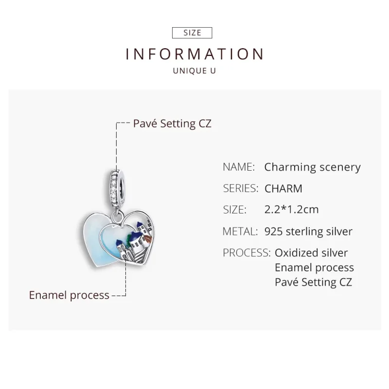 (immagine per) Charm Pendente tipo Pandora Scenario affascinante - SCC1742 - Visualizza 8