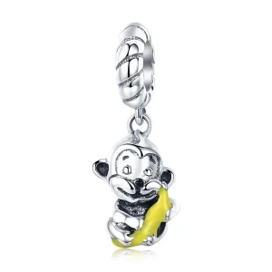 (immagine per) Charm Pendente tipo Pandora Scimmia Che Tiene Banana - SCC520