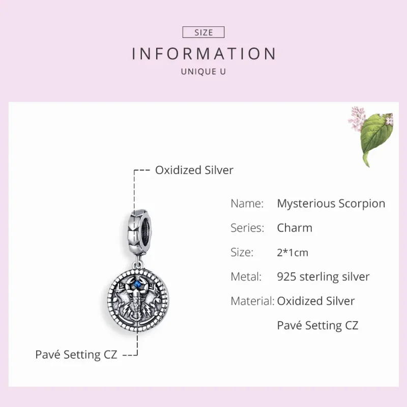 (immagine per) Charm Pendente tipo Pandora Scorpione misterioso - SCC1503 - Visualizza 7
