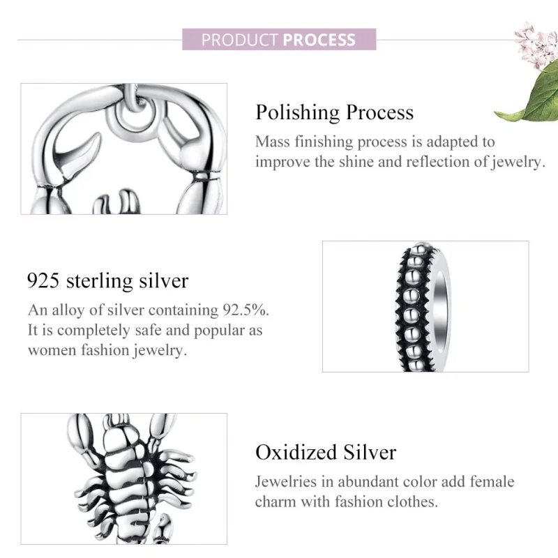 (immagine per) Charm Pendente tipo Pandora Scorpione - SCC1329 - Visualizza 8