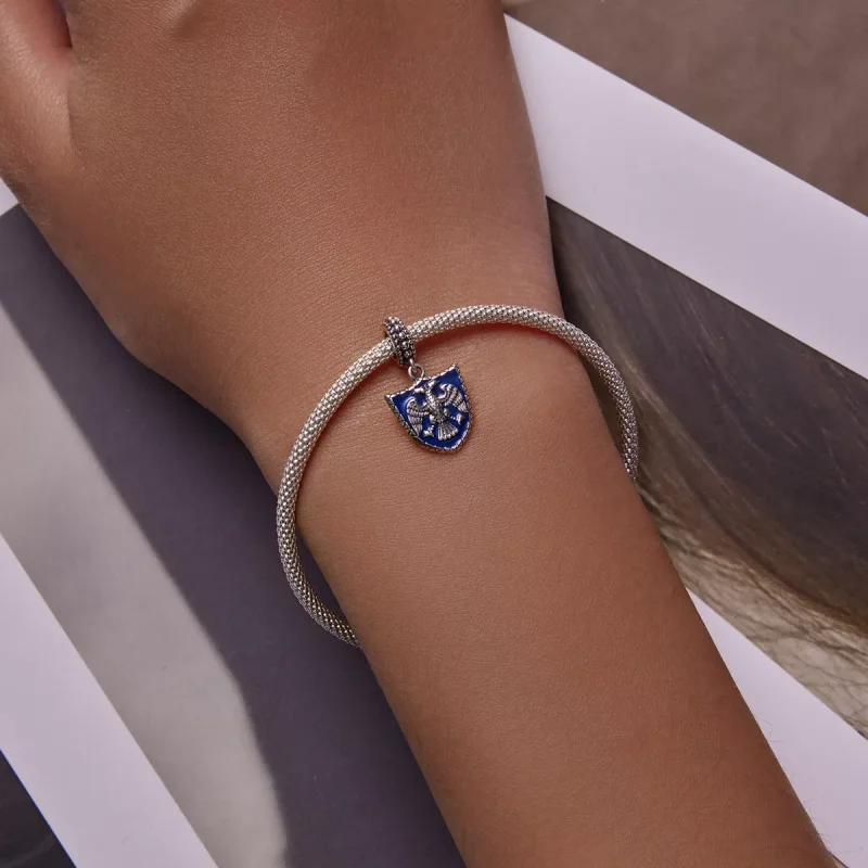 (immagine per) Charm Pendente tipo Pandora Scudo d'aquila a doppia testa - SCC2184 - Visualizza 5
