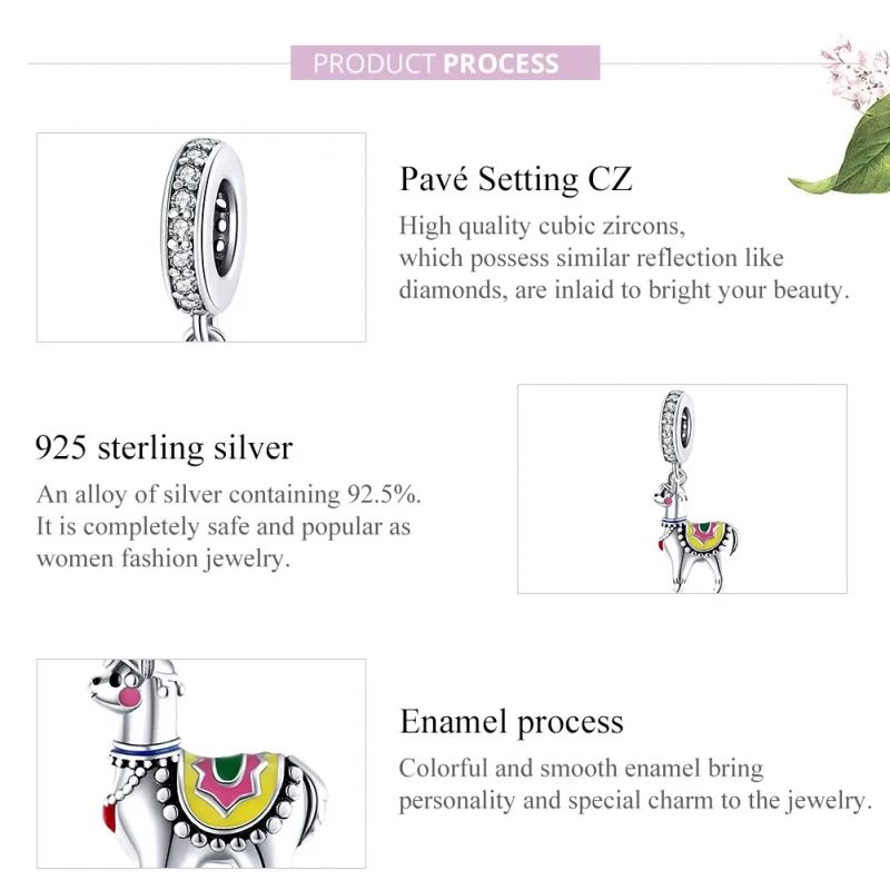 (immagine per) Charm Pendente tipo Pandora Simpatico alpaca - SCC1737 - Visualizza 8
