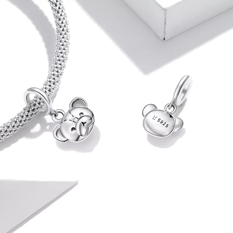 (immagine per) Charm Pendente tipo Pandora Simpatico orso - SCX120-L - Visualizza 4