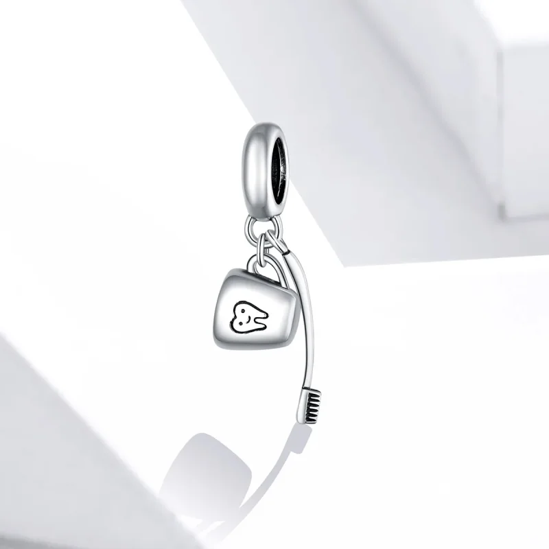 (immagine per) Charm Pendente tipo Pandora Spazzolino Da Denti E Tazza - SCC1597 - Visualizza 2
