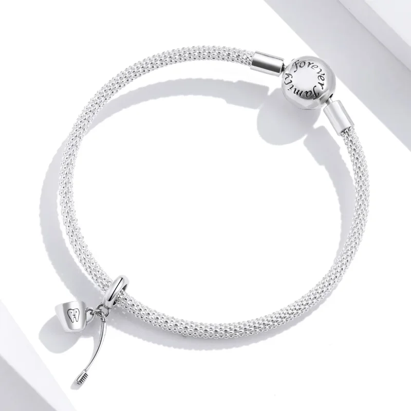 (immagine per) Charm Pendente tipo Pandora Spazzolino Da Denti E Tazza - SCC1597 - Visualizza 4