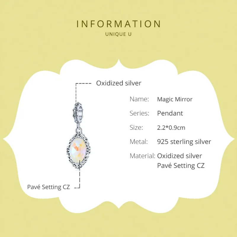 (immagine per) Charm Pendente tipo Pandora Specchio magico - SCC1815 - Visualizza 6