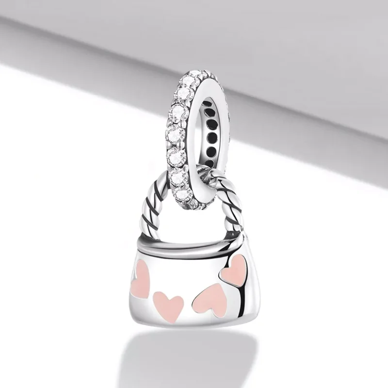 (immagine per) Charm Pendente tipo Pandora Squisita borsa a cuore - SCC2153 - Visualizza 2