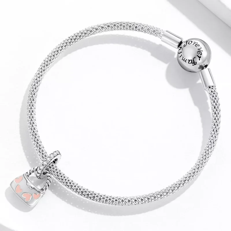 (immagine per) Charm Pendente tipo Pandora Squisita borsa a cuore - SCC2153 - Visualizza 3