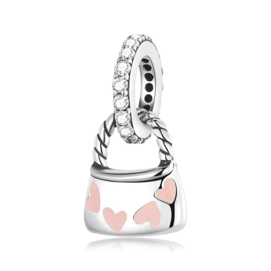 (immagine per) Charm Pendente tipo Pandora Squisita borsa a cuore - SCC2153
