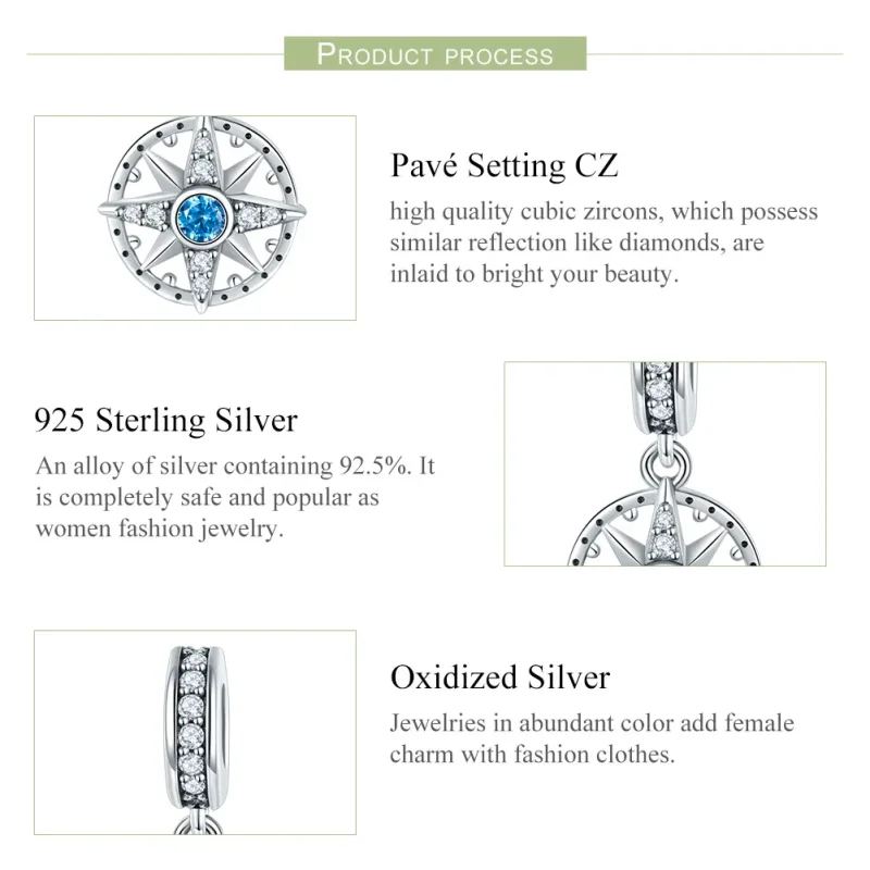 (immagine per) Charm Pendente tipo Pandora stella del Nord - SCC847 - Visualizza 7