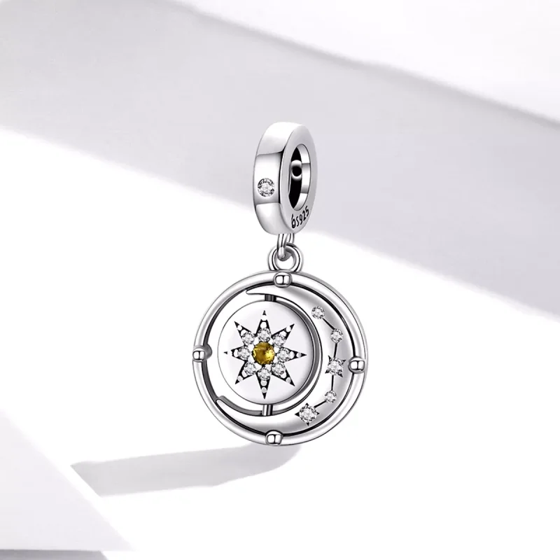 (immagine per) Charm Pendente tipo Pandora Stelle e flusso lunare - BSC477 - Visualizza 2