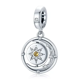 (immagine per) Charm Pendente tipo Pandora Stelle e flusso lunare - BSC477