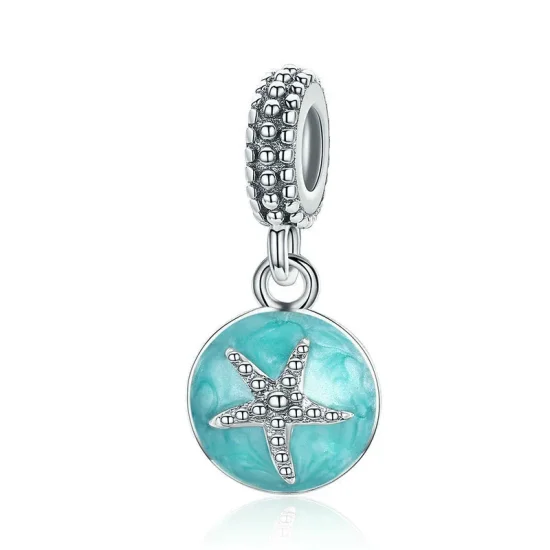 (immagine per) Charm Pendente tipo Pandora Stile estivo blu mare - SCC136