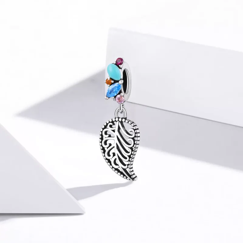 (immagine per) Charm Pendente tipo Pandora Stile Foglie - BSC455 - Visualizza 2