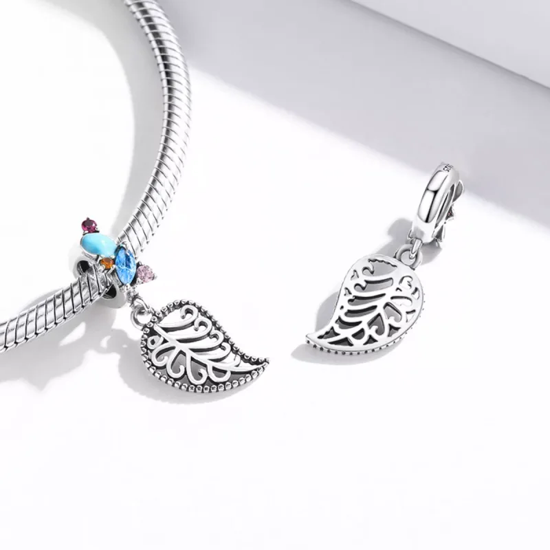 (immagine per) Charm Pendente tipo Pandora Stile Foglie - BSC455 - Visualizza 4