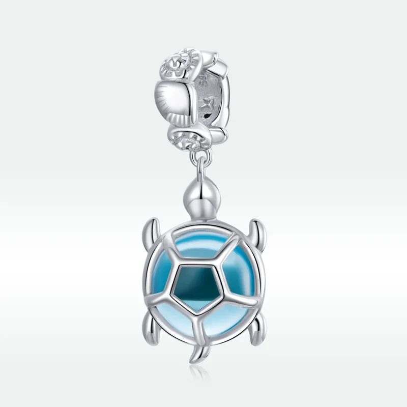 (immagine per) Charm Pendente tipo Pandora Tartaruga in vetro di Murano blu - SCC1804 - Visualizza 5