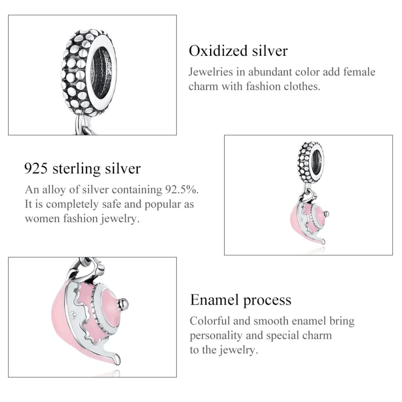 (immagine per) Charm Pendente tipo Pandora Teiera classica - SCC1492 - Visualizza 7