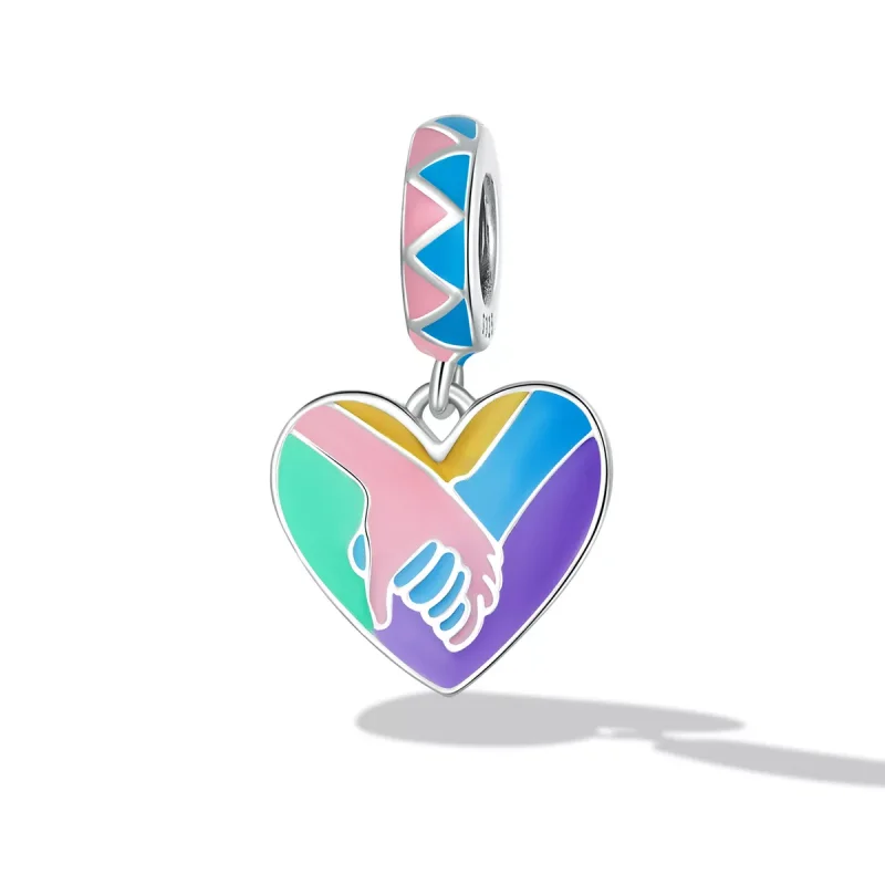 (immagine per) Charm Pendente tipo Pandora Tenersi per mano con amore - SCC2220 - Visualizza 2