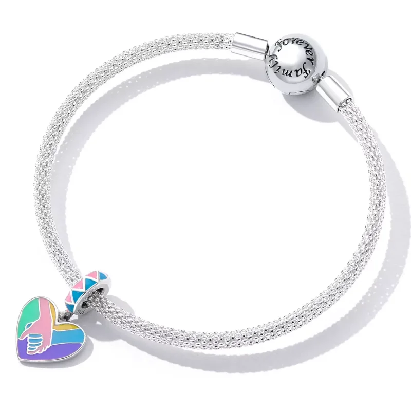 (immagine per) Charm Pendente tipo Pandora Tenersi per mano con amore - SCC2220 - Visualizza 4