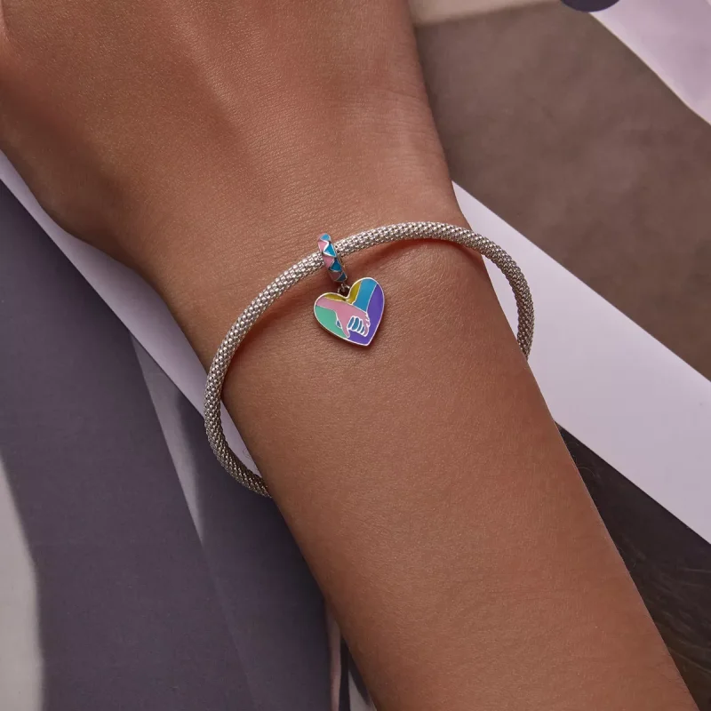 (immagine per) Charm Pendente tipo Pandora Tenersi per mano con amore - SCC2220 - Visualizza 6
