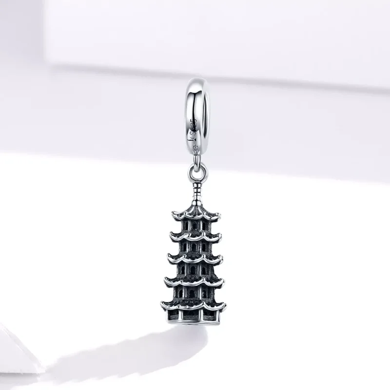 (immagine per) Charm Pendente tipo Pandora Torre Cinese - SCC1544 - Visualizza 4