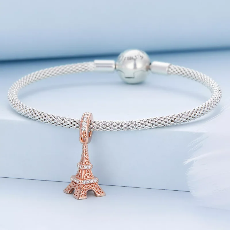 (immagine per) Charm Pendente tipo Pandora Torre Eiffel - BSC640 - Visualizza 3