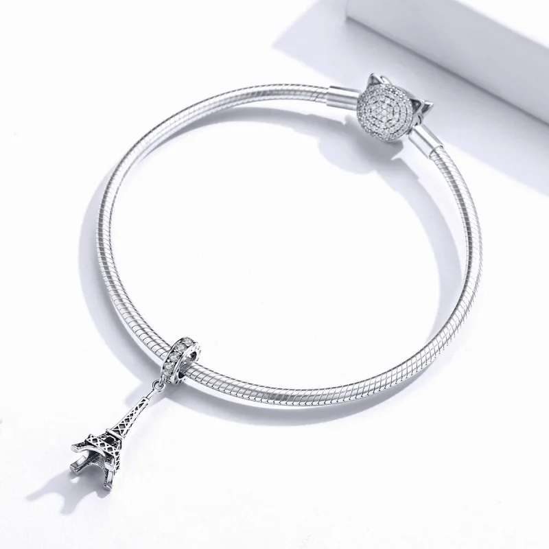 (immagine per) Charm Pendente tipo Pandora Torre Eiffel di Parigi - BSC154 - Visualizza 3