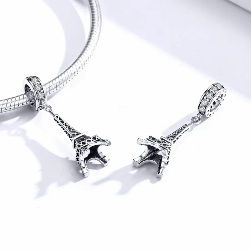 (immagine per) Charm Pendente tipo Pandora Torre Eiffel di Parigi - BSC154 - Visualizza 4
