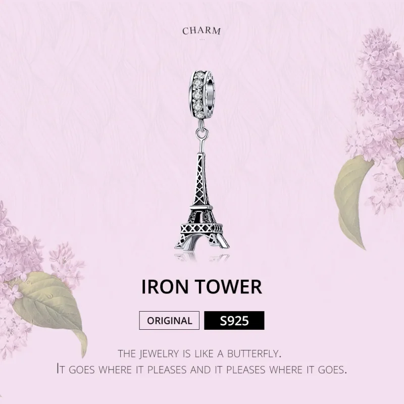 (immagine per) Charm Pendente tipo Pandora Torre Eiffel di Parigi - BSC154 - Visualizza 6