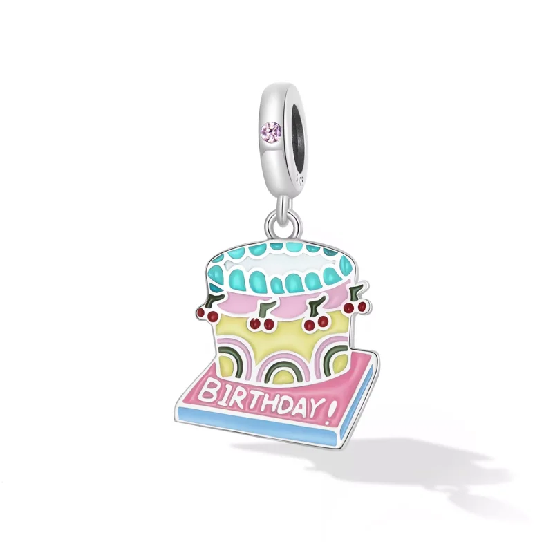 (immagine per) Charm Pendente tipo Pandora Torta alla crema di ciliegie - SCC2230 - Visualizza 2