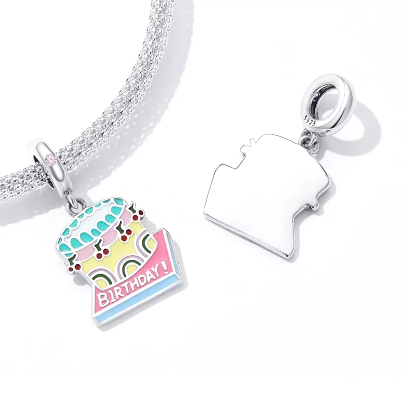 (immagine per) Charm Pendente tipo Pandora Torta alla crema di ciliegie - SCC2230 - Visualizza 4