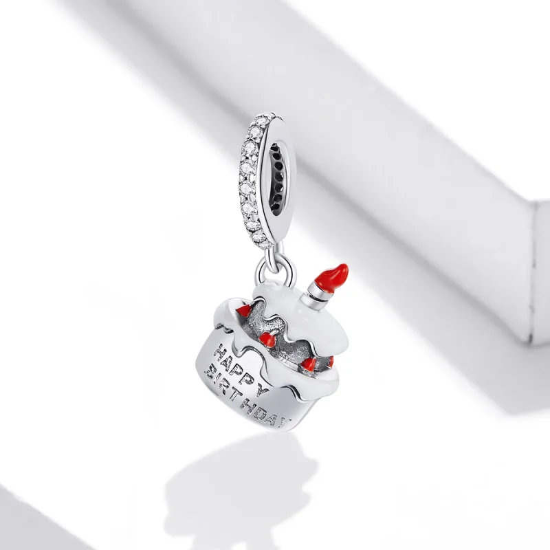 (immagine per) Charm Pendente tipo Pandora Torta di compleanno - SCC1848 - Visualizza 2