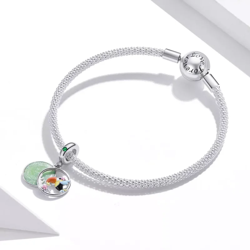 (immagine per) Charm Pendente tipo Pandora Tucano felice - BSC449 - Visualizza 3