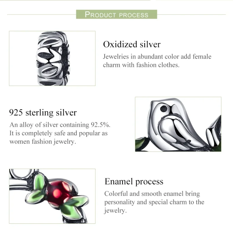 (immagine per) Charm Pendente tipo Pandora Uccello di primavera - SCC645 - Visualizza 6