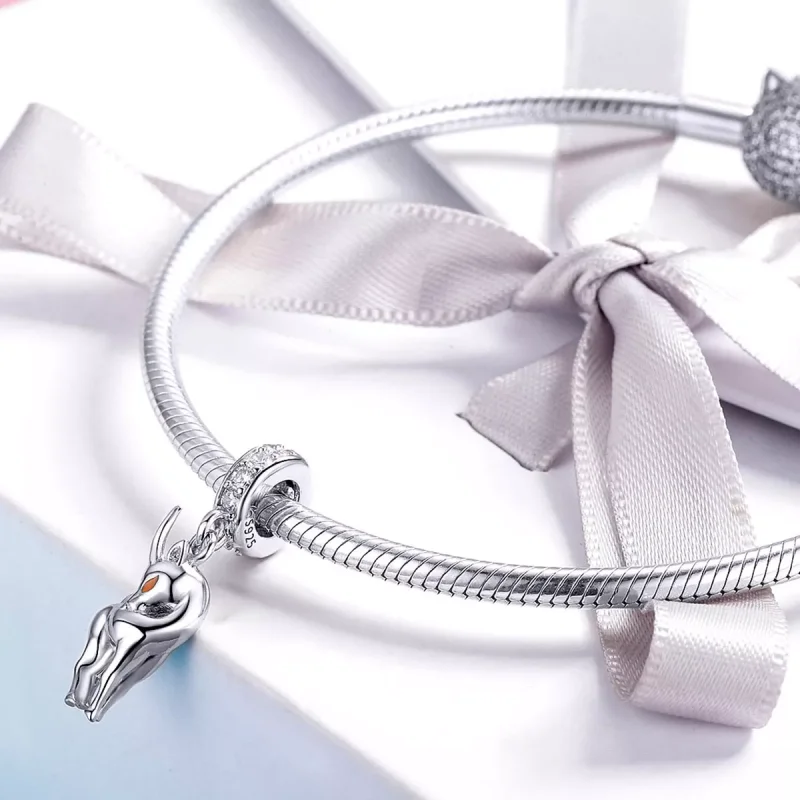 (immagine per) Charm Pendente tipo Pandora Ultima antilope tibetana - BSC046 - Visualizza 3