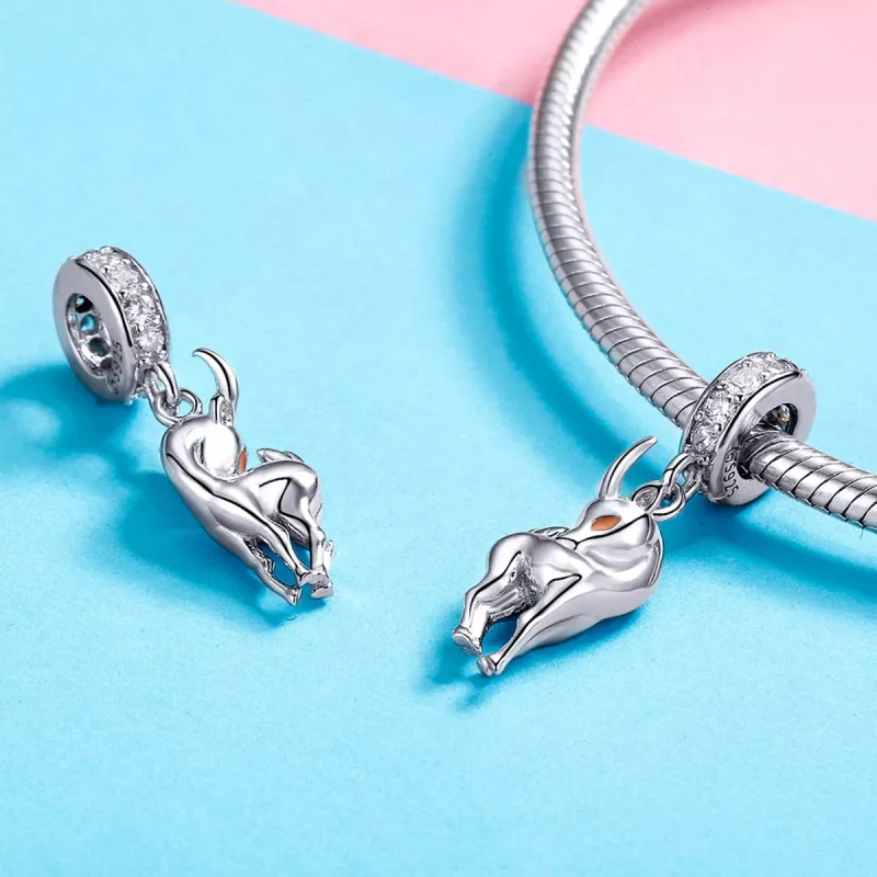 (immagine per) Charm Pendente tipo Pandora Ultima antilope tibetana - BSC046 - Visualizza 4