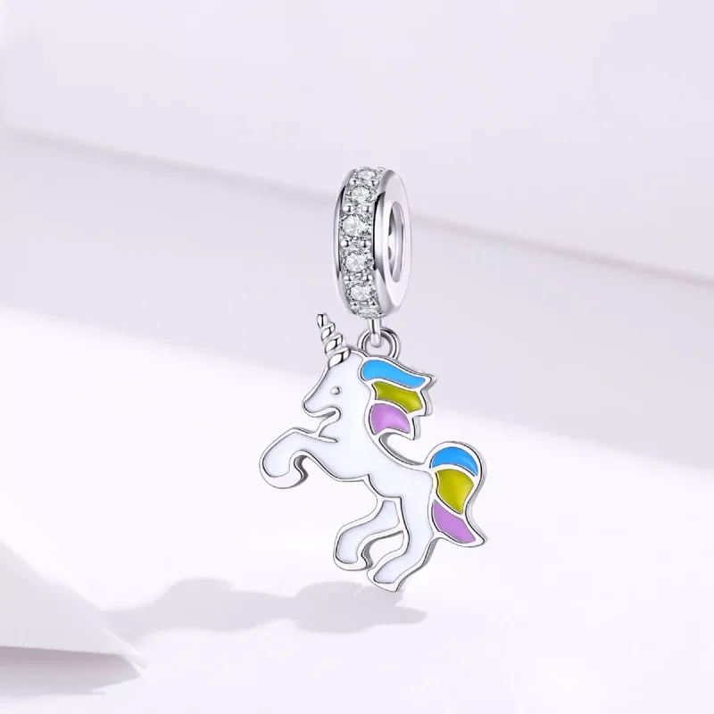(immagine per) Charm Pendente tipo Pandora Unicorno di fantasia - BSC075 - Visualizza 2