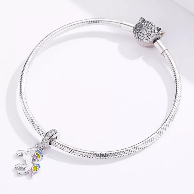 (immagine per) Charm Pendente tipo Pandora Unicorno di fantasia - BSC075 - Visualizza 3