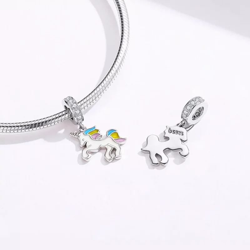 (immagine per) Charm Pendente tipo Pandora Unicorno di fantasia - BSC075 - Visualizza 4