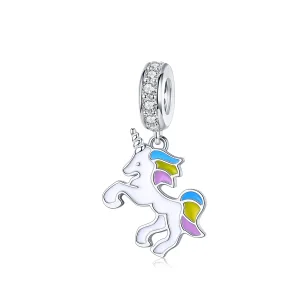 (immagine per) Charm Pendente tipo Pandora Unicorno di fantasia - BSC075