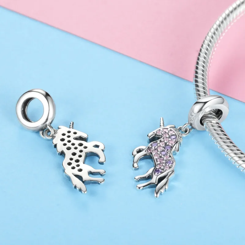 (immagine per) Charm Pendente tipo Pandora Unicorno - SCC996 - Visualizza 3