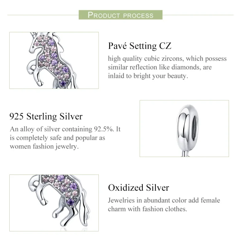 (immagine per) Charm Pendente tipo Pandora Unicorno - SCC996 - Visualizza 7