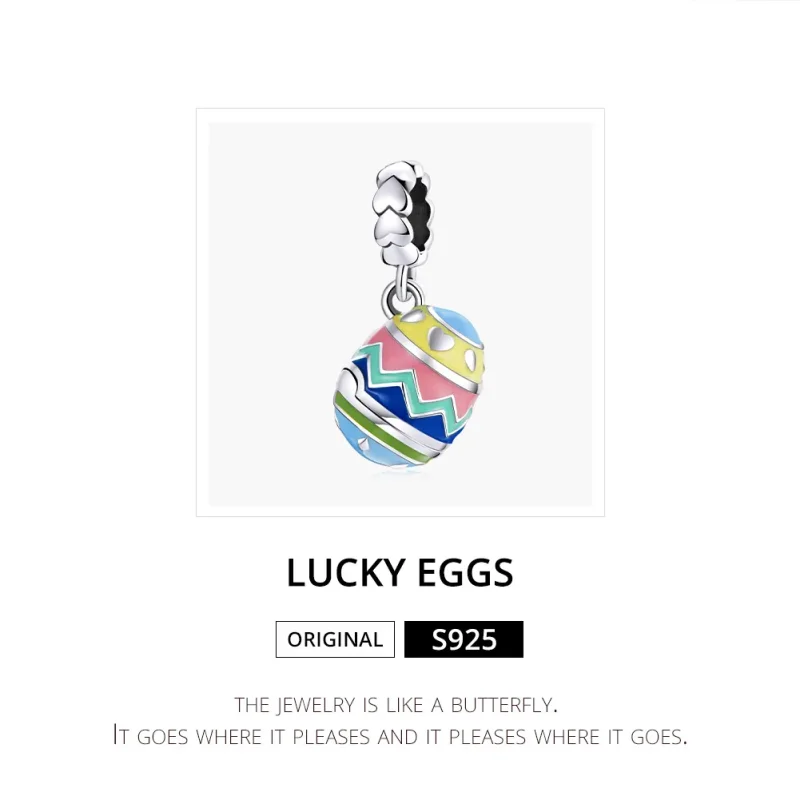 (immagine per) Charm Pendente tipo Pandora Uova fortunate - SCC1753 - Visualizza 6