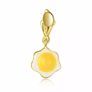 Charm Pendente tipo Pandora Uova in camicia - BSC350 (immagine per) Charm Pendente tipo Pandora Uova in camicia - BSC350