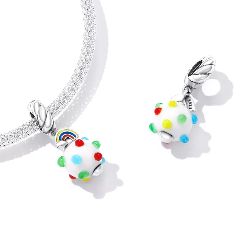 (immagine per) Charm Pendente tipo Pandora Vetro Arcobaleno - SCC2225 - Visualizza 4