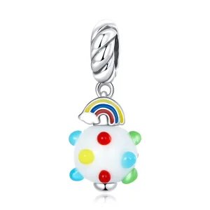 (immagine per) Charm Pendente tipo Pandora Vetro Arcobaleno - SCC2225