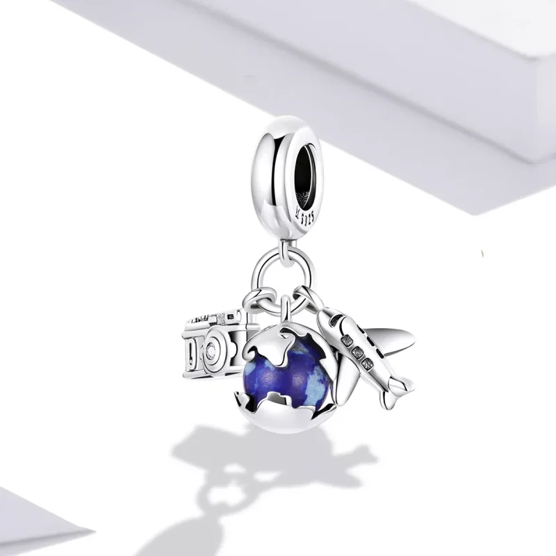(immagine per) Charm Pendente tipo Pandora Viaggio nel mondo - Mini fotocamera - SCC2027 - Visualizza 2